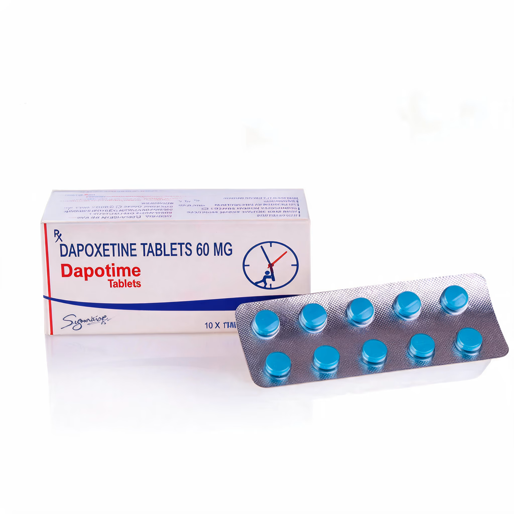 Opakowanie tabletek Dapoxetine 60mg na przedwczesny wytrysk