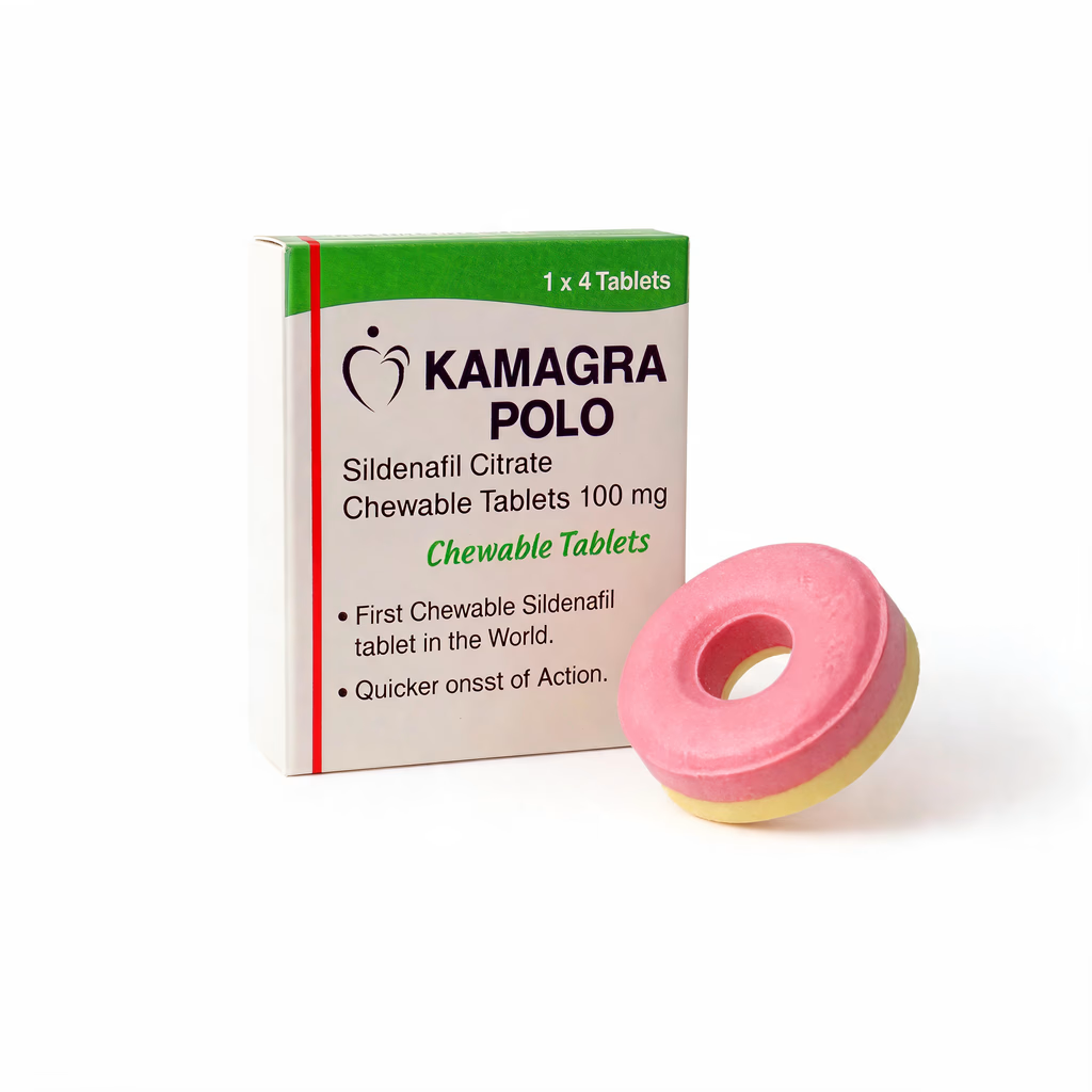 Opakowanie tabletek do żucia Kamagra Polo sildenafil 100mg