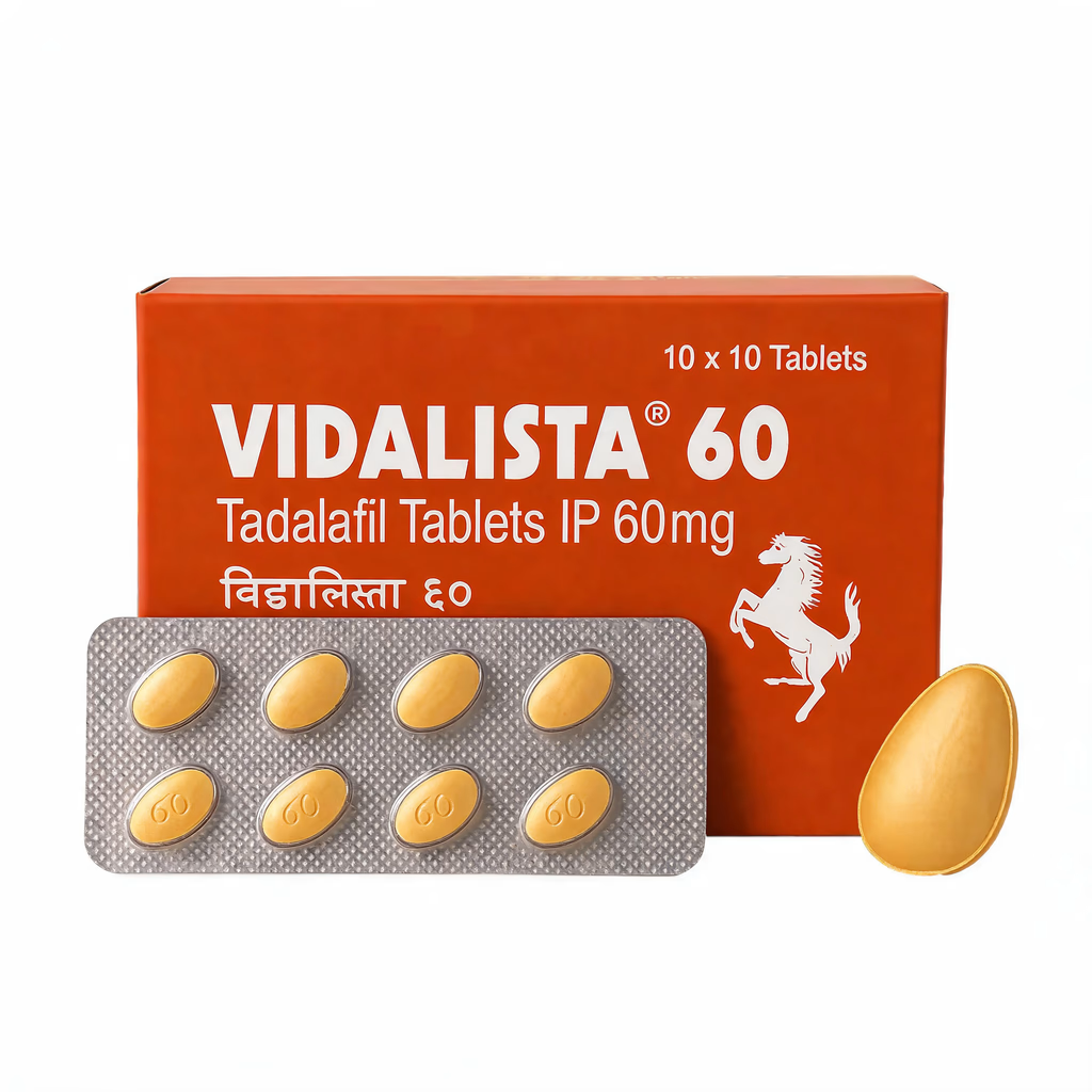 Opakowanie tabletek Vidalista 60mg tadalafil wysoka dawka