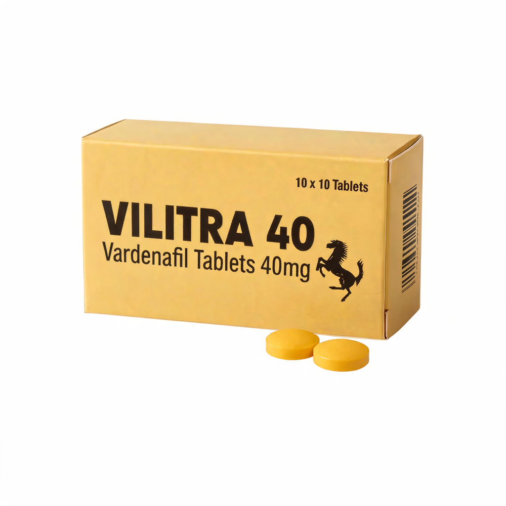 Opakowanie tabletek Vilitra 40mg wardenafil podwyższona dawka